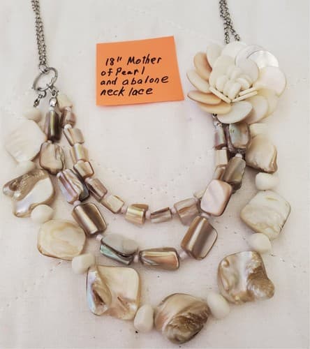 NY Company 18" Abalone Mother of Pearl Necklace - Thumbnail 4