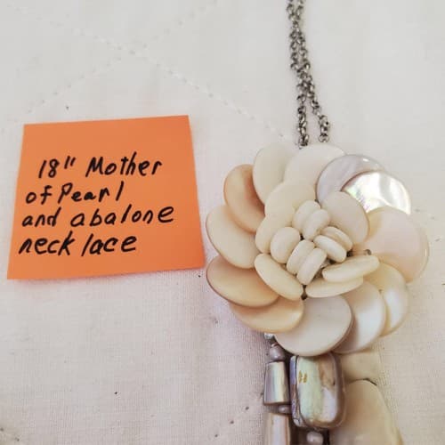 NY Company 18" Abalone Mother of Pearl Necklace - Thumbnail 3