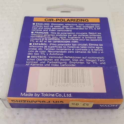 HOYA PL-CIR Polarizer Filter 52mm - Thumbnail 4