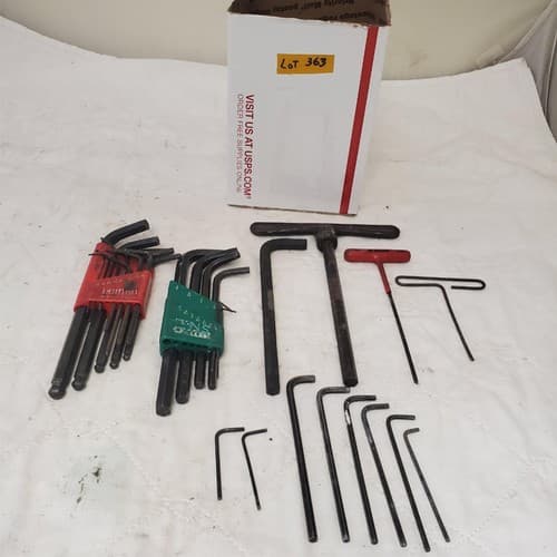 Lot of Assorted Hex-L Key & T-Handle Allen Wrench Lot-363 - Thumbnail 3