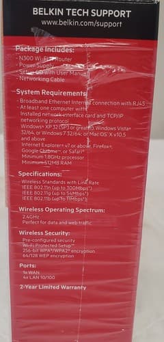 Belkin N300 Wi-Fi N Wireless Router 300 Mbps - Thumbnail 3