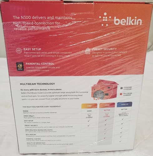 Belkin N300 Wi-Fi N Wireless Router 300 Mbps - Thumbnail 4