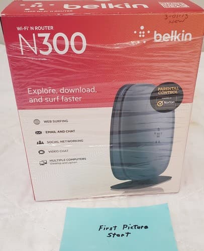 Belkin N300 Wi-Fi N Wireless Router 300 Mbps - Image 1