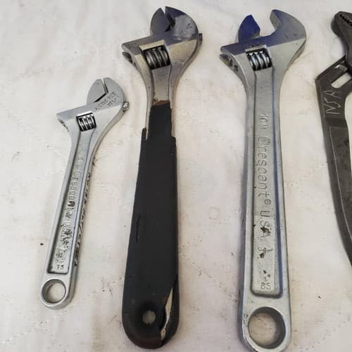 Lot of 5 Assorted Crescent 10" 6" Adjustable Wrench & Pliers LOT-162 - Thumbnail 5