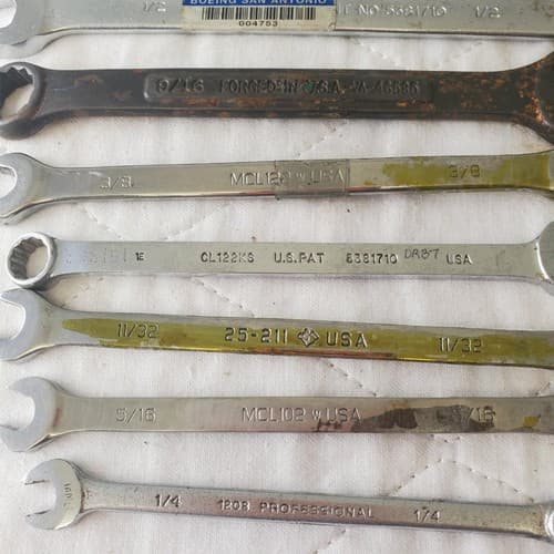 11 Pcs 12 Point SAE Combination Wrench Set - Lot 411 - Thumbnail 6