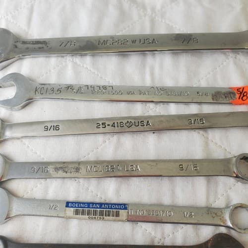 11 Pcs 12 Point SAE Combination Wrench Set - Lot 411 - Thumbnail 5