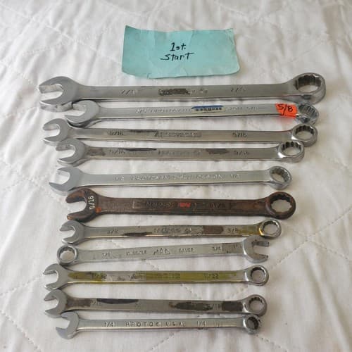 11 Pcs 12 Point SAE Combination Wrench Set - Lot 411 - Image 1