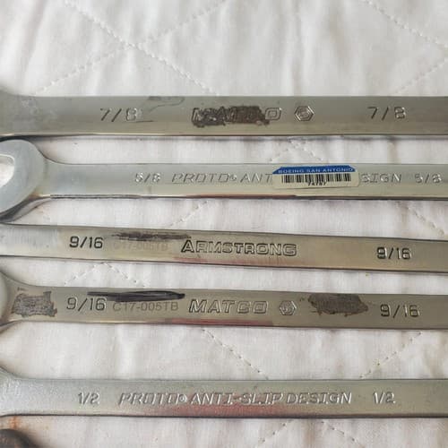 11 Pcs 12 Point SAE Combination Wrench Set - Lot 411 - Thumbnail 7