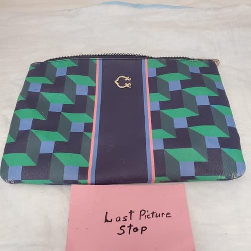 C. Wonder Nordic Building Blocks Pattern Humphrey Snap Cosmetic Zip Clutch - Thumbnail 6