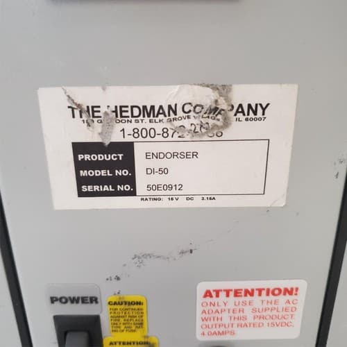 Hedman DI-50 Tabletop Endorser and Document Imprinter - Thumbnail 11