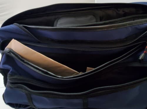 SOLO New York Briefcase Messenger Bag for Laptop - Black/Blue - Thumbnail 5