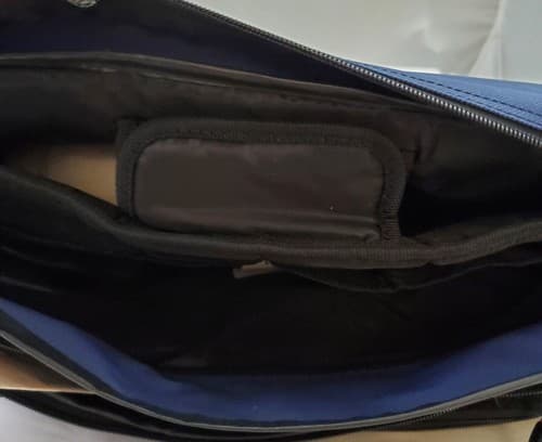 SOLO New York Briefcase Messenger Bag for Laptop - Black/Blue - Thumbnail 6