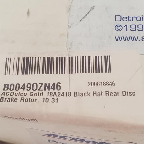 ACDelco Gold 18A2418 Black Hat Rear Disc Brake Rotor - Thumbnail 4