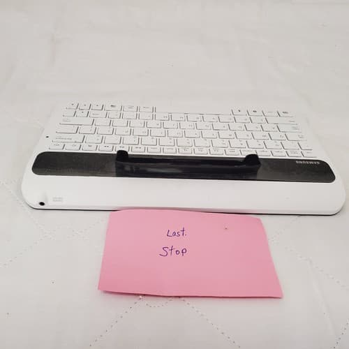 Samsung ECR-K10AWE Wireless Keyboard Dock Tablet White Good Condition - Thumbnail 4