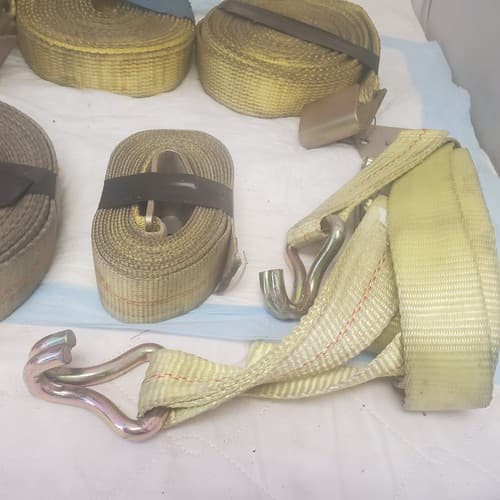 Adjustable Cam Buckle Tie Down Canvas Cargo Lashing Travel Strap Lot - Thumbnail 5
