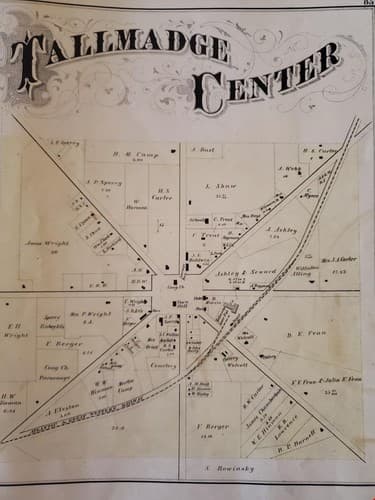 Historic Map of Tallmadge Township Range 10 Town 2 Connecticut Western Rese - Thumbnail 3