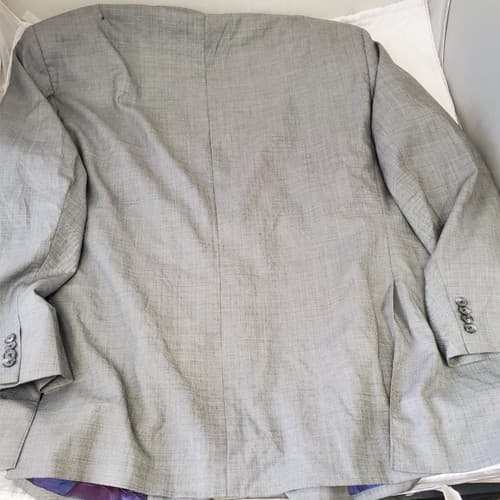 Tollegno 1900 Men's Black Wool Long Sleeve Lined Two-Button Suit Blazer 60 53.5L - Thumbnail 2