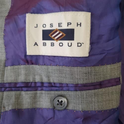 Tollegno 1900 Men's Black Wool Long Sleeve Lined Two-Button Suit Blazer 60 53.5L - Thumbnail 6