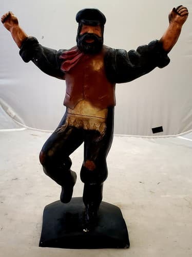 Vintage Used Zorba the Greek Dancing Statue (Cracked) - Image 1