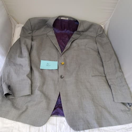 Tollegno 1900 Men's Black Wool Long Sleeve Lined Two-Button Suit Blazer 60 53.5L - Image 1