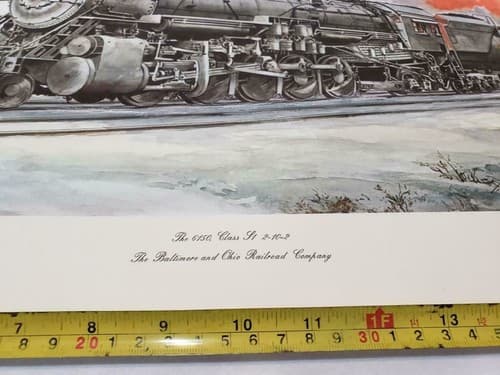 The Baltimore and Ohio Railroad Company 6150 2-10-2 Steam Train Print H. Suter - Thumbnail 3