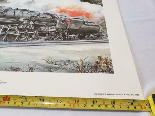 The Baltimore and Ohio Railroad Company 6150 2-10-2 Steam Train Print H. Suter - Thumbnail 2