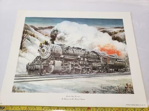 The Baltimore and Ohio Railroad Company 6150 2-10-2 Steam Train Print H. Suter - Thumbnail 5