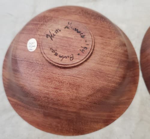 Vintage Antique Modern Wooden Natural Serveware Noodles Bowls - Thumbnail 3