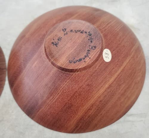 Vintage Antique Modern Wooden Natural Serveware Noodles Bowls - Thumbnail 4