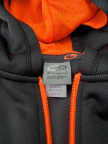 Champion Men's Gray Full Zip Front Sport hood walking Coat Jacket Size Large - Thumbnail 2