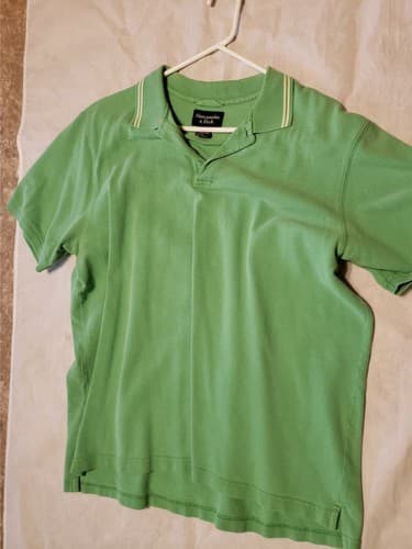 Vintage Abercrombie & Fitch Men Polo SizeXL Green Cotton Short Sleeve & Collared - Image 1