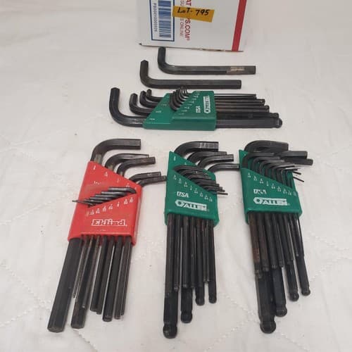 Lot of 3 Eklind L Shaped Hex Wrench Set & Allen Hex Key Sets LOT-795 - Image 1