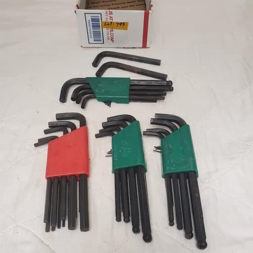 Lot of 3 Eklind L Shaped Hex Wrench Set & Allen Hex Key Sets LOT-795 - Thumbnail 7