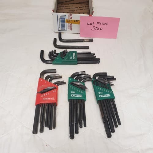 Lot of 3 Eklind L Shaped Hex Wrench Set & Allen Hex Key Sets LOT-795 - Thumbnail 8