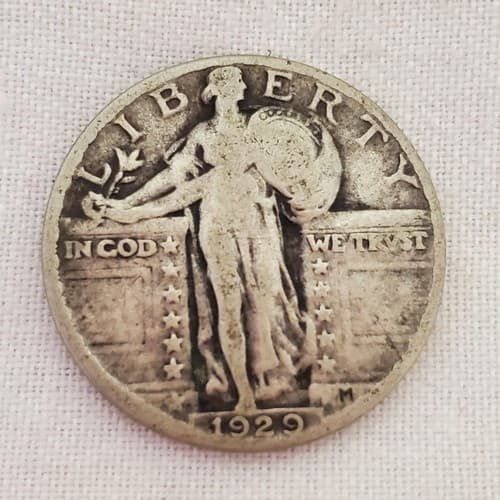 1929 D Standing Liberty Quarter 25c Better Grade #24756 - Thumbnail 2
