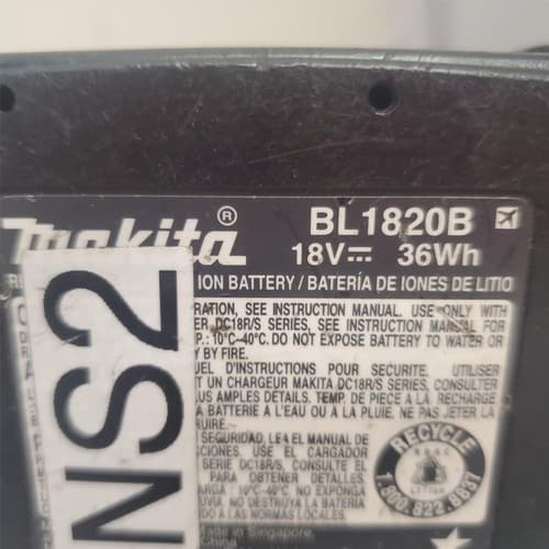 Makita BDF452 18V Cordless Driver Drill with BL1820B Lithium-Ion Battery LOT-359 - Thumbnail 7