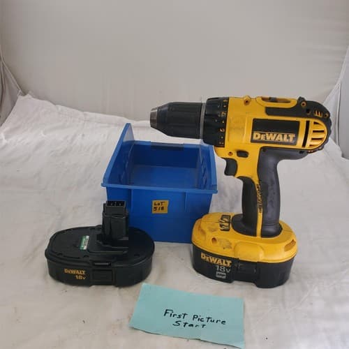 Dewalt 18V XRP DC720 Cordless Drill Driver with Battery & Charger LOT-518 - Image 1