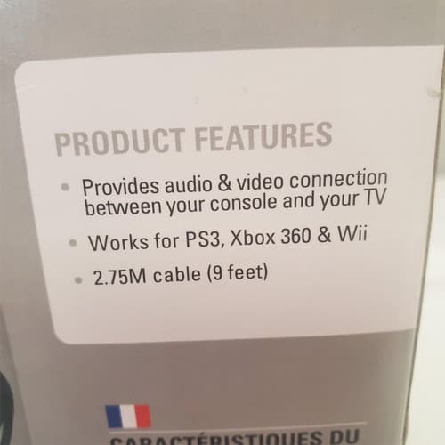 Play Universal HD Component Cable for PS3 XBox360 Wii Power Chords - Thumbnail 4