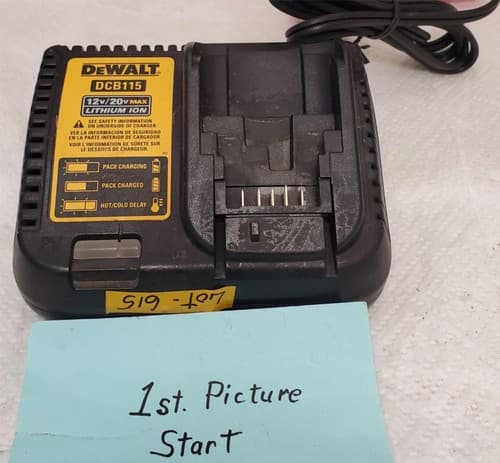 Dewalt DCB115 12V MAX 20V Lithium-Ion Battery Charger LOT-615 - Image 1