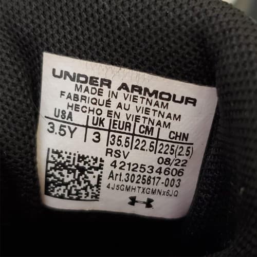 Under Armour Black Lockdown 6 Basketball Shoes Size 3.5 Y - Thumbnail 6