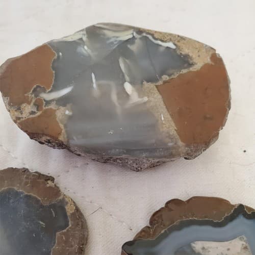 Collection of Natural Beautiful Agate Geode Druzy Slices - Thumbnail 8