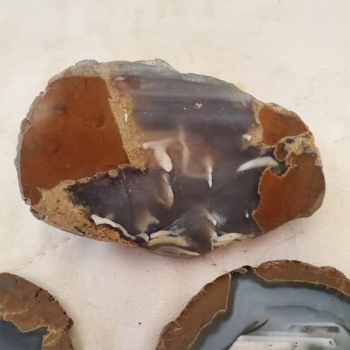 Collection of Natural Beautiful Agate Geode Druzy Slices - Thumbnail 2