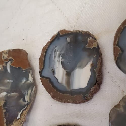 Collection of Natural Beautiful Agate Geode Druzy Slices - Thumbnail 4