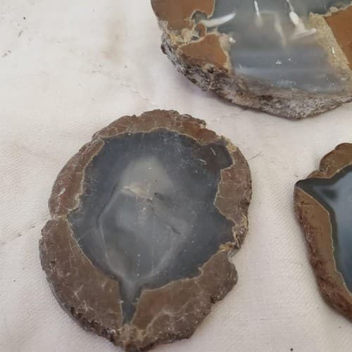 Collection of Natural Beautiful Agate Geode Druzy Slices - Thumbnail 9