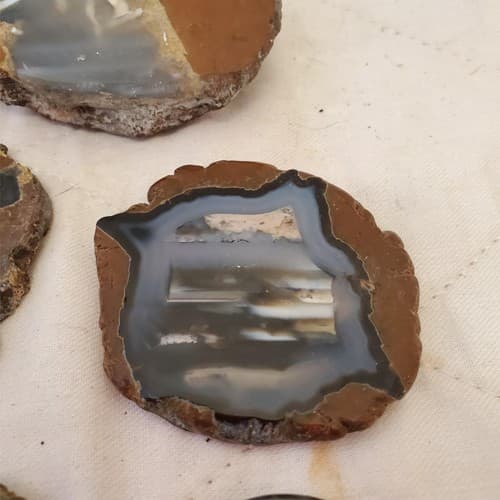 Collection of Natural Beautiful Agate Geode Druzy Slices - Thumbnail 10