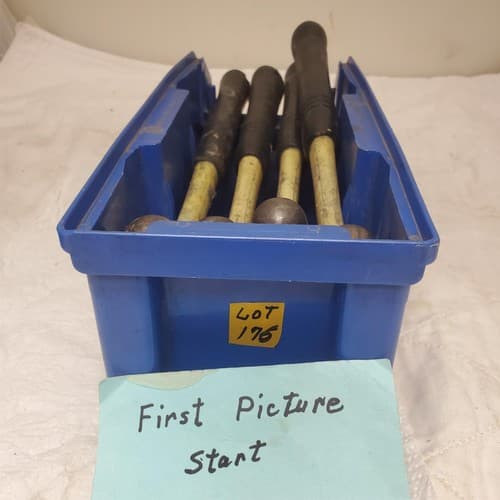 Lot of 4 Heavy Duty Ball Peen Hammer Set with Fiberglass Wooden Handle LOT-176 - Thumbnail 2