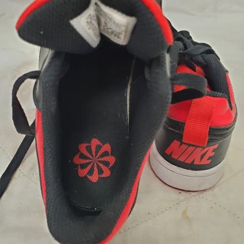 Nike Court Borough Low Recraft Red & Black Shoes US Size 3.5Y - Thumbnail 6