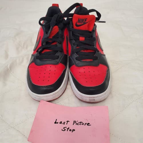 Nike Court Borough Low Recraft Red & Black Shoes US Size 3.5Y - Thumbnail 8