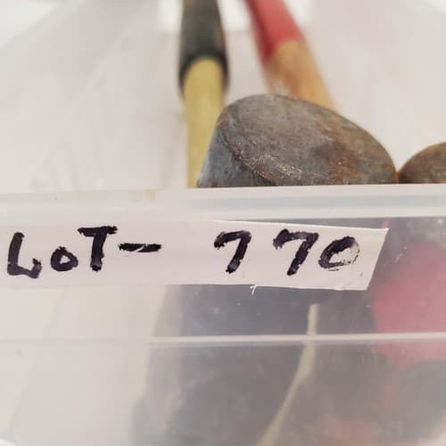 Lot of 2 Assorted Head Ball Pein Hammer with Wood Handle LOT-770 - Thumbnail 3