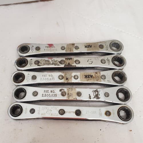 Lot of 11 Assorted Ratcheting Box End Wrench Set LOT-789 - Thumbnail 7